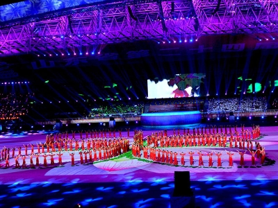 山东省运会开幕式探花AV播放厂家工程案例